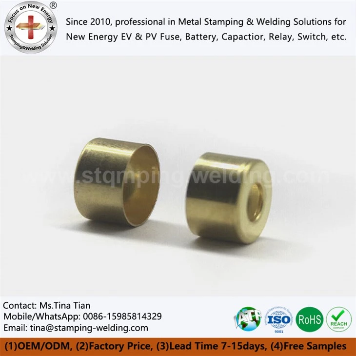 Brass End Cap for Photovoltaic Fuse
