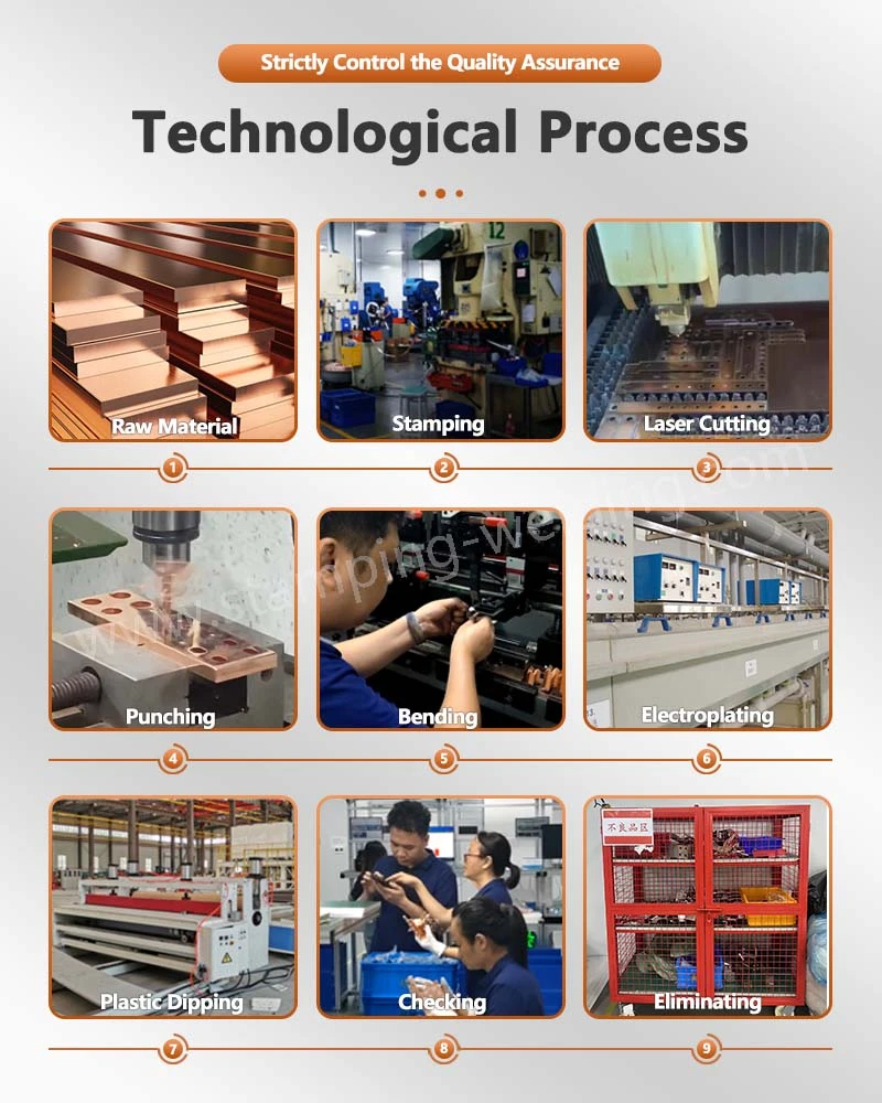 Technological Process of PVC Dipping Cover Copper Busbar Technological Process of PVC Dipping Cover Copper Busbar