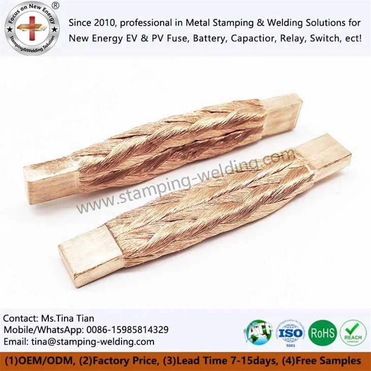 Factory Price Copper Ground Strap Wire with Terminals Plugs For Automotive Industry