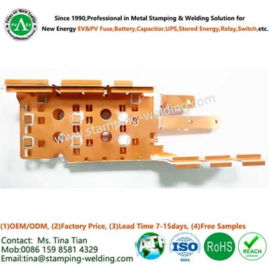 Busbar ทองแดงสำหรับตัวเก็บประจุรถยนต์ไฟฟ้า